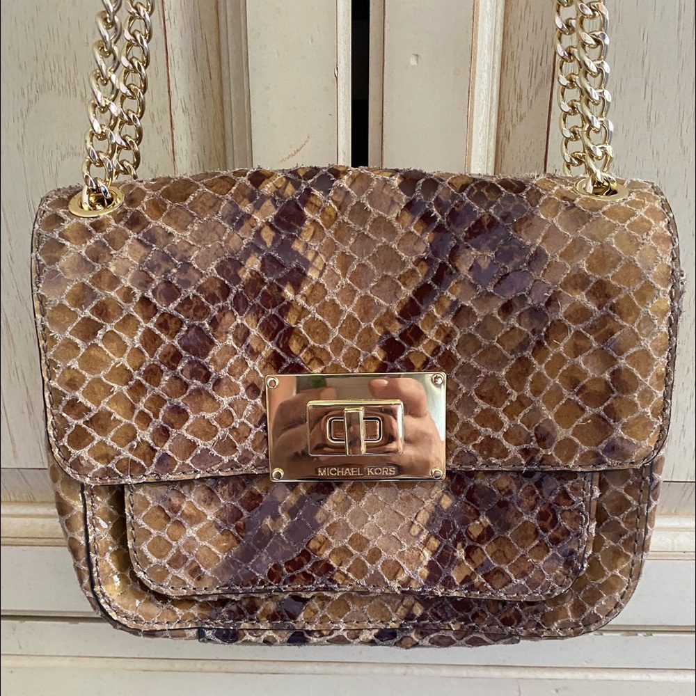 Michael Kors crossbody snakeskin bag